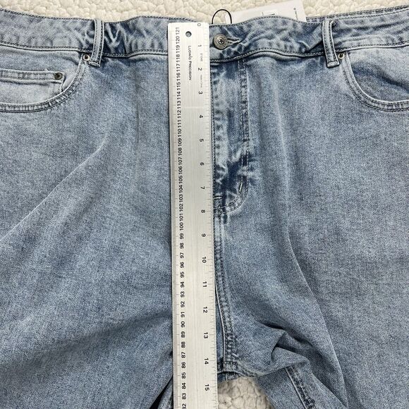 Princess Polly Britta Jeans NWT Women’s 18 Blue Mid Rise Straight Leg - Picture 11 of 12